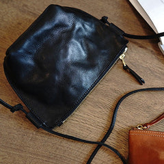 Vintage Black Womens Small Shoulder Bag Small Side Bag Crossbody Purse for Ladies