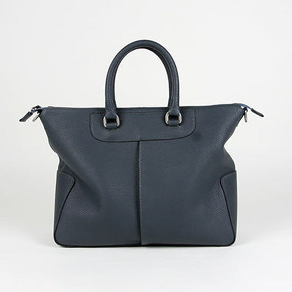 Large Womens Dark Blue Leather Work Handbag Purse Leather Crossbody Purse Shoulder Bag for Ladies