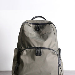 Womens Nylon Laptop Backpack Best Travel Backpack Purse Nylon Gray School Rucksack for Ladies