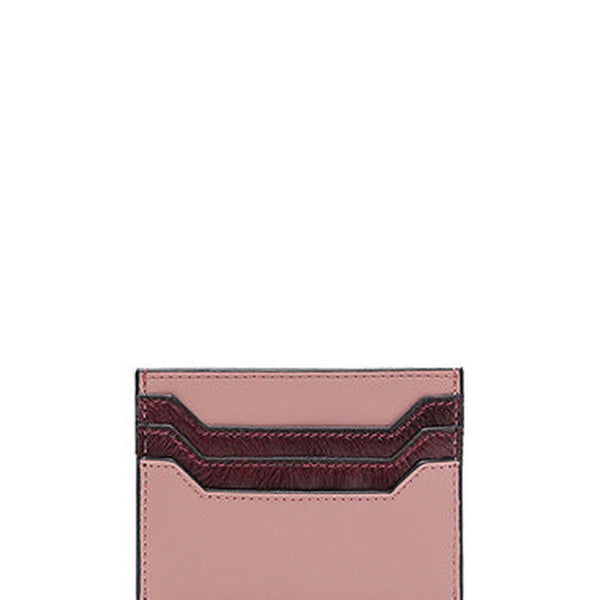 Cute Women Pink Leather Card Holder Contrast Color Card Wallet Card Holder Credit Card Holder For Women