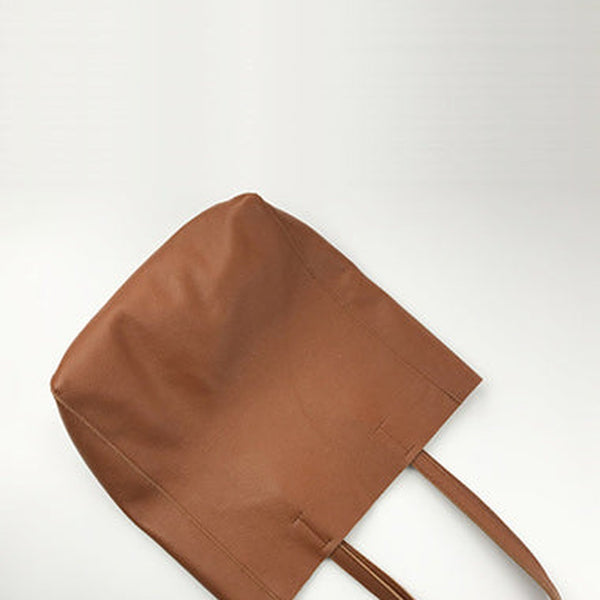 Fashion Womens Brown Leather Vertical Tote Bags Brown Shoulder Tote Bags Brown Handbags Tote For Women