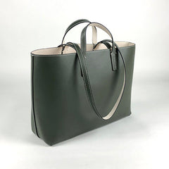 Womens Green Leather Shoulder Tote Bags Best Tote Handbag Shopper Bags Purse for Ladies