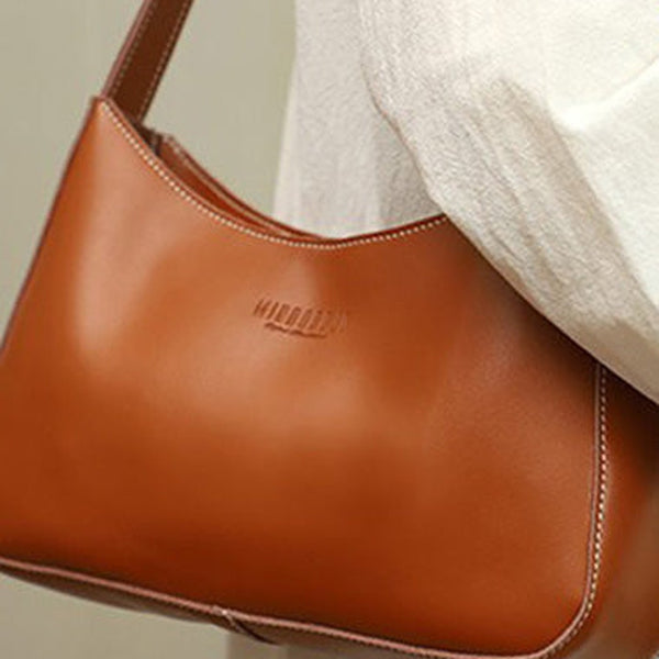 Cute LEATHER Side Bag Brown WOMEN SHOULDER BAG Handbag Purse FOR WOMEN