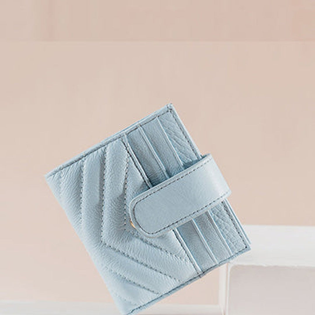 Cute Women Blue Leather Card Holder Small Card Wallet Card Holder Small Wallet Credit Card Holder For Women