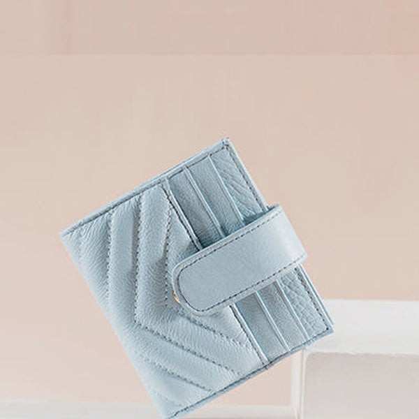 Cute Women Blue Leather Card Holder Small Card Wallet Card Holder Small Wallet Credit Card Holder For Women