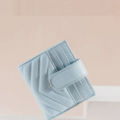 Cute Women Blue Leather Card Holder Small Card Wallet Card Holder Small Wallet Credit Card Holder For Women