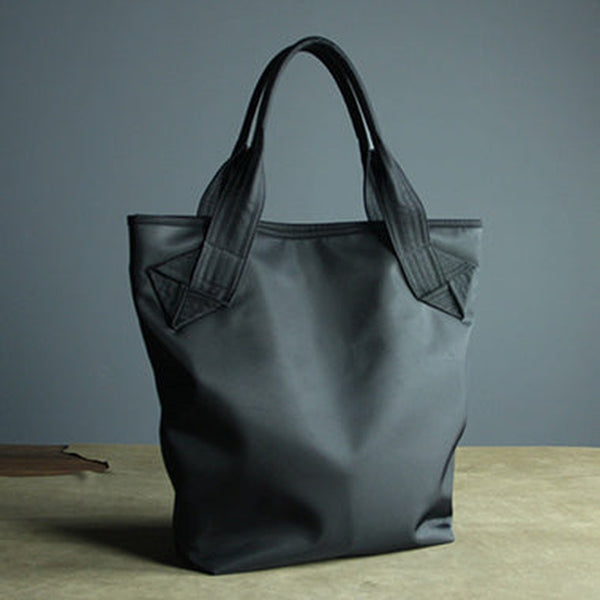 Womens Black Nylon Shoulder Tote Bags Best Black Nylon Tote Handbag Shopper Bags Purse for Ladies