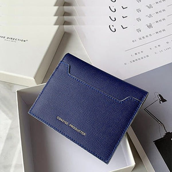 Cute Women Dark Blue Leather Card Holders Slim Card Wallet Card Holder Wallet For Women