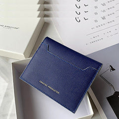 Cute Women Dark Blue Leather Card Holders Slim Card Wallet Card Holder Wallet For Women