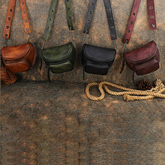 Vintage Leather Womens Saddle Shoulder Bag Saddle Crossbody Purse for Women