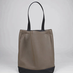 Cute Womens Gray Leather Shoulder Tote Bag Best Tote Handbag Shopper Bag Purse for Ladies