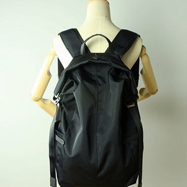 Womens Nylon Large Backpack Purse Black Nylon Travel Backpack School Rucksack for Ladies
