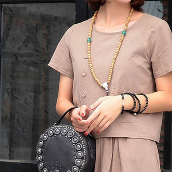 Womens Gray Leather Round Handbag Purses Rivet Round Handmade Shoulder Bag Crossbody Handbag for Women