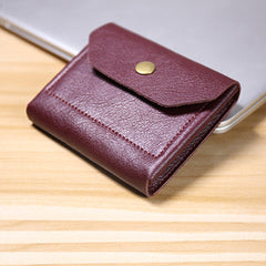 Cute Women Red Leather Billfold Card Wallet Coin Wallets Mini Change Wallets For Women