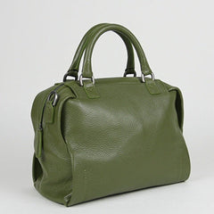 Classic Womens Green Work Leather Handbag Purse Leather Green Work Shoulder Bag Handbag Purse for Ladies