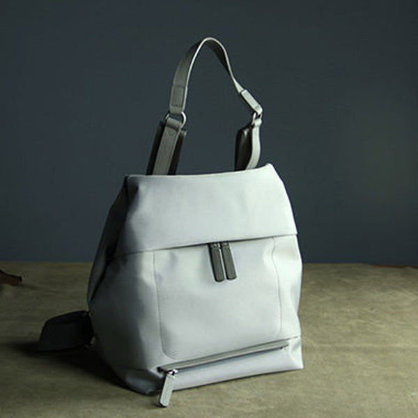 Womens Nylon Backpack Gray Best Satchel Backpack Purse Nylon School Rucksack for Ladies