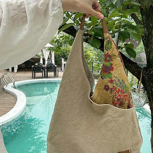 Womens Cotton&Linen Tote Handbag Women Handmade China Unique Tote Bag for Women