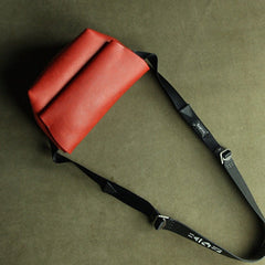 Stylish Womens Red Leather Sling Bag Crossbody Shoulder Bag Purse Sling Pack for Ladies