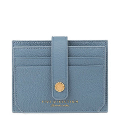 Cute Women Blue Vegan Leather Small Card Holder Card Wallet Slim Card Holder Credit Card Holder For Women