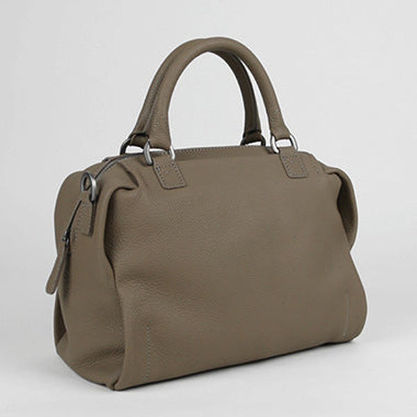 Classic Womens Khaki Work Leather Handbag Purse Leather Khaki Work Shoulder Bag Handbag Purse for Ladies