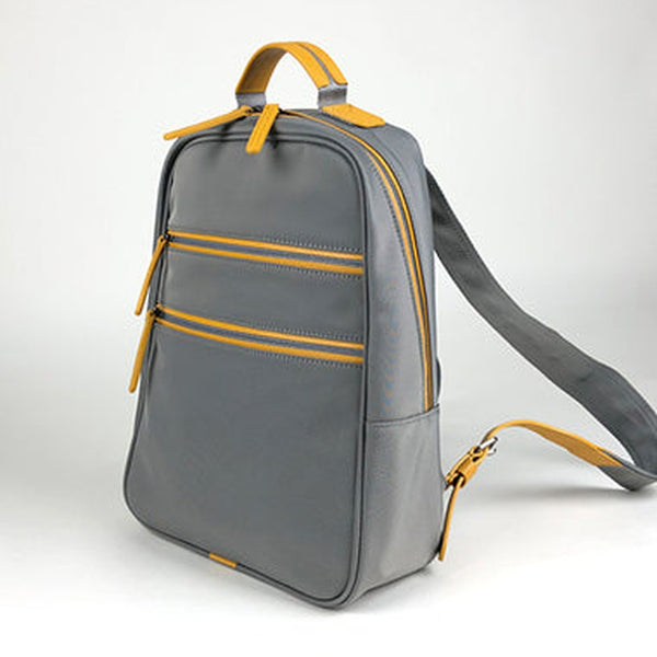 Womens Nylon Backpack Purse Light Gray Best Satchel Backpack Nylon School Rucksack for Ladies