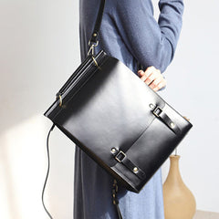 Best Black Leather Womens Satchel Backpack Laptop Leather Black School Backpack for Women