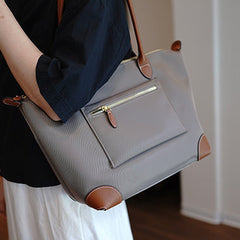 Khaki Womens Nylon Handbag Womens Nylon Shoulder Handbag Nylon Onthego Purse for Ladies