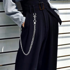 Silver Long Wallet Chain Mens Cross Pants Chain Cool Biker Wallet Chain For Men