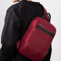Red Waterproof Large Sling Bag For Men Oxford Fabric Business Sling Bag For Big Men