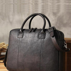Vintage Leather Mens Briefcase Handbag Work Bag Laptop Bag Business Bag for Men