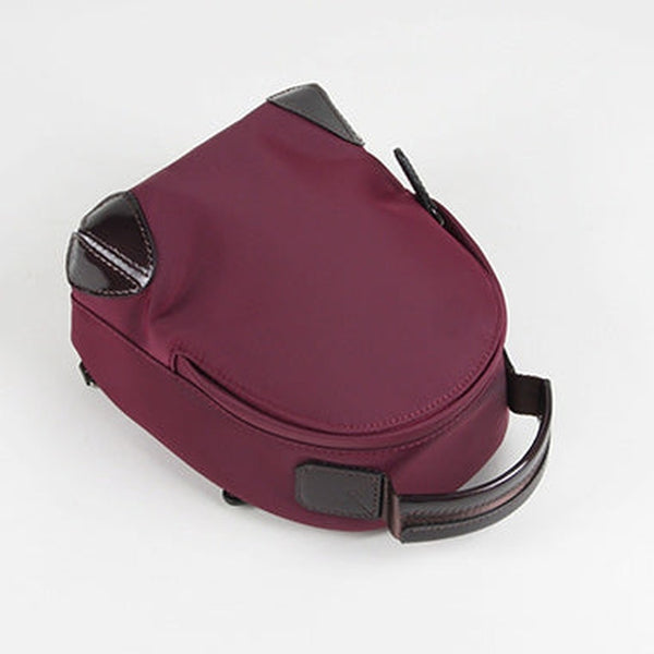 Womens Nylon Small Backpack Purse Wine Convertible Crossbody Bag Nylon Backpack Shoulder Bag for Ladies