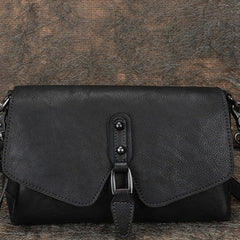 Womens Black Leather Vintage Handmade Shoulder Bag Best Crossbody Purses for Ladies