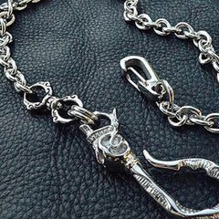 Cool Men's Stainless Steel Silver Pants Chain Biker Wallet Chain Key Chain Belt Chain For Men