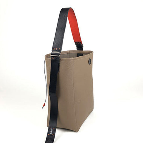 Large Womens Khaki Leather Shoulder Barrel Tote Bag Bucket Tote Handbag Purse Work Bag for Ladies