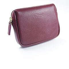 Cute Women Red Leather Mini Zip Billfold Wallet Coin Wallet Small Zip Change Wallets For Women
