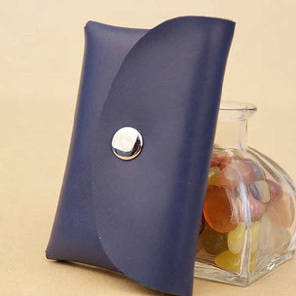 Cute Women Blue Leather Mini Coin Wallet Change Wallet For Women