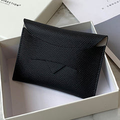 Cute Women Black Vegan Leather Slim Card Holder Card Wallets Slim Change Wallet Credit Card Holder For Women
