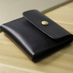 Cute Women Black Leather Card Wallet Coin Wallets Mini Change Wallets For Women