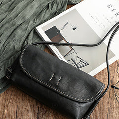 Cute Black Leather Small Crossbody bag for Women Leather Small Shoulder Bag for Women