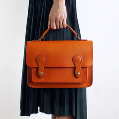 Womens Tan Leather Satchel Crossbody Bag Handmade School Handbag Shoulder Bag for Ladies