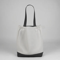 Cute Womens White Leather Shoulder Tote Bag Best Tote Handbag Shopper Bag Purse for Ladies