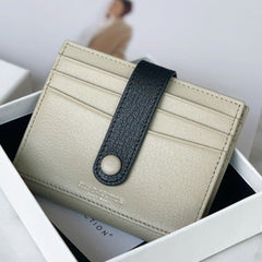 Minimalist Women Gray SheepSkin Slim Card Holder Card Wallets Slim Card Holders Credit Card Holder For Women