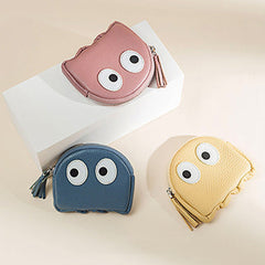 Cutest Women Leather Pac-Man Coin Wallet Small Keychain with Wallet Change Wallet For Women