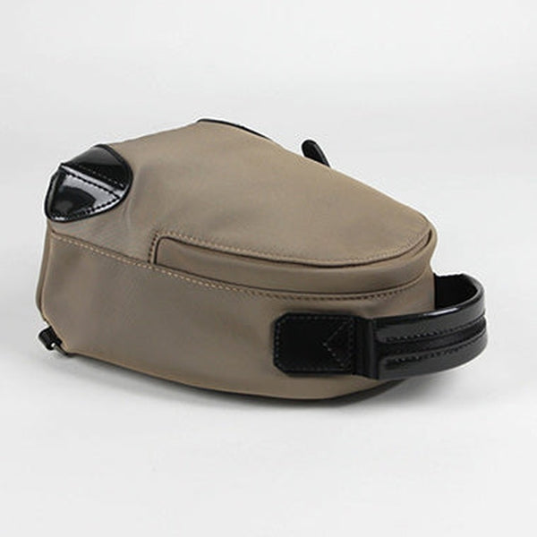Womens Nylon Small Backpack Purse Khaki Convertible Crossbody Bag Nylon Backpack Shoulder Bag for Ladies