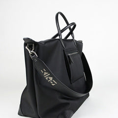 Black Womens Nylon Shoulder Totes Black Womens Nylon Shoulder Handbag Nylon Handbag Purse for Ladies