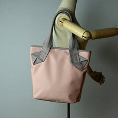 Womens Pink Nylon Shoulder Tote Bags Best Pink Nylon Tote Handbag Shopper Bags Purse for Ladies