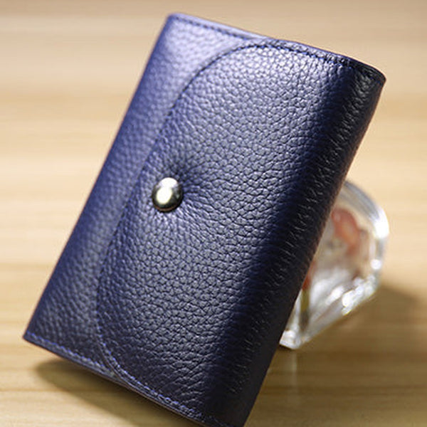 Cute Women Navy Leather Change Wallet Coin Wallet Small Billfold Wallet For Women