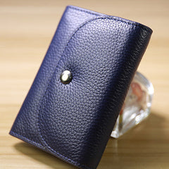 Cute Women Navy Leather Change Wallet Coin Wallet Small Billfold Wallet For Women