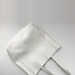 Fashion Womens White Leather Vertical Tote Bags White Shoulder Tote Bags White Handbags Tote For Women