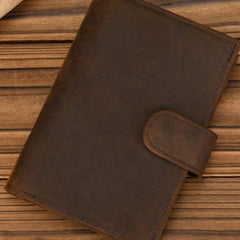 High Quality Trifold Leather Wallet With Buckle ID Window Vertical Leather Trifold Wallets for Men A Lot of Cards